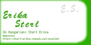 erika sterl business card